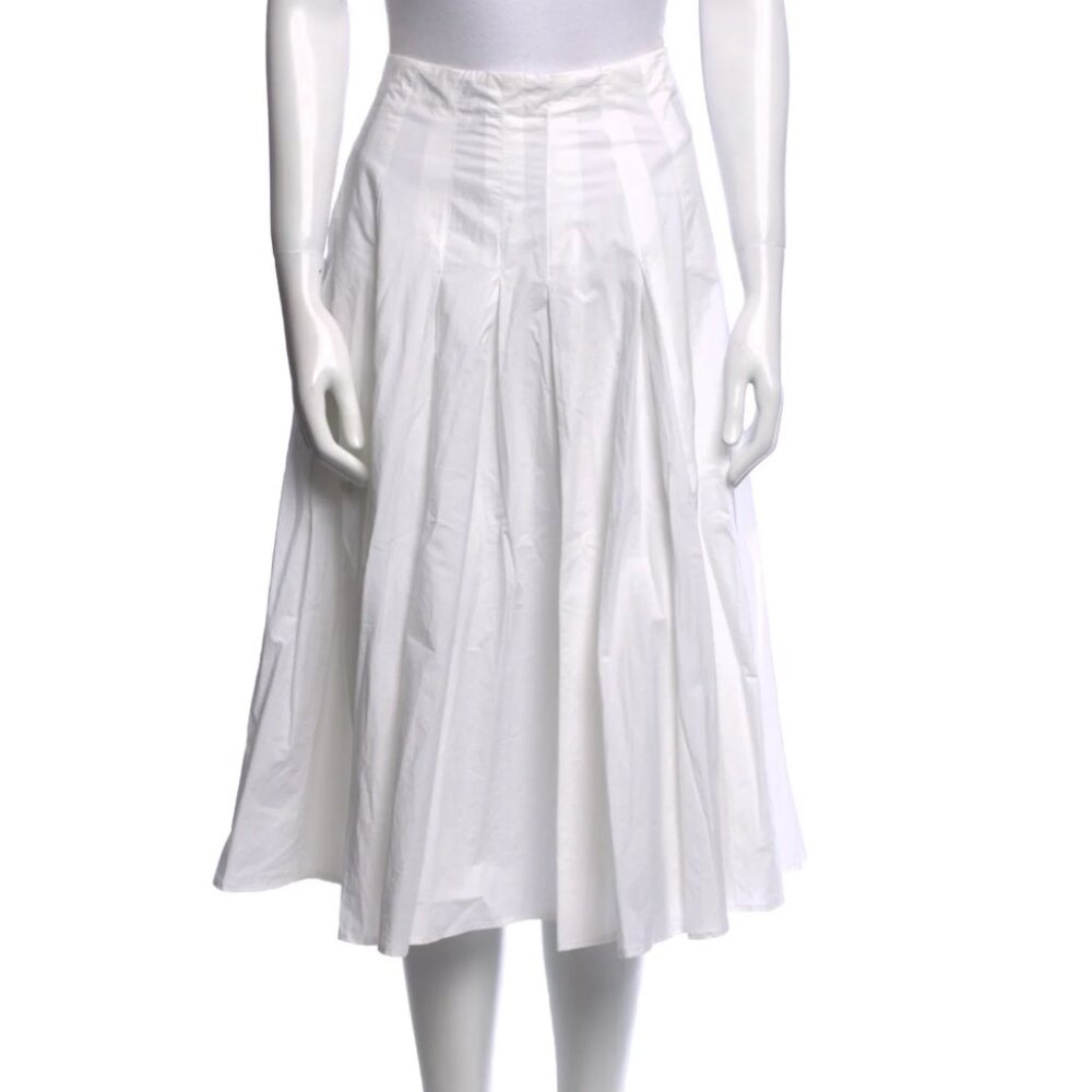 Ciao Lucia White Cotton Poplin Skirt